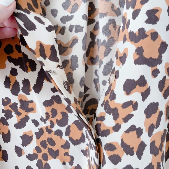 Babaton Artizia Akira Blouse LIKE NEW animal print women's shirts small - Picture 12 of 17